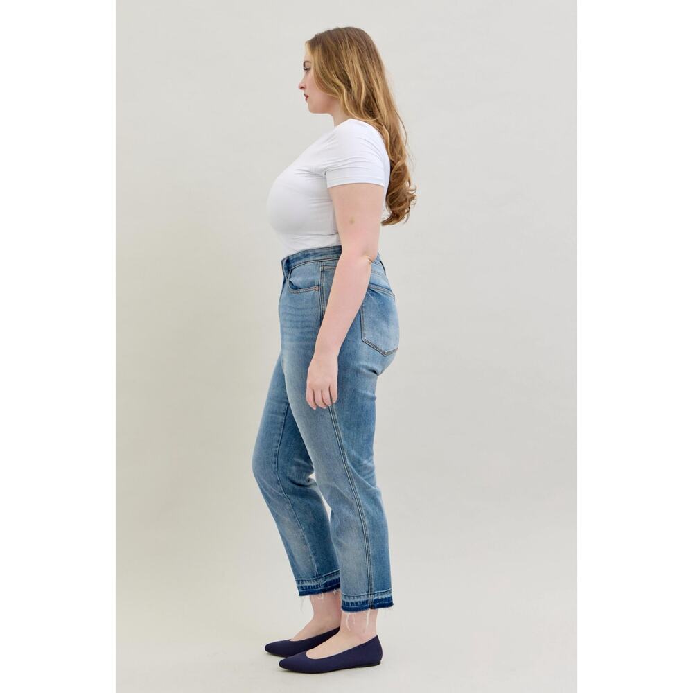 Classic High-Rise Straight Leg Jeans - Light Blue - Picture 12 of 13